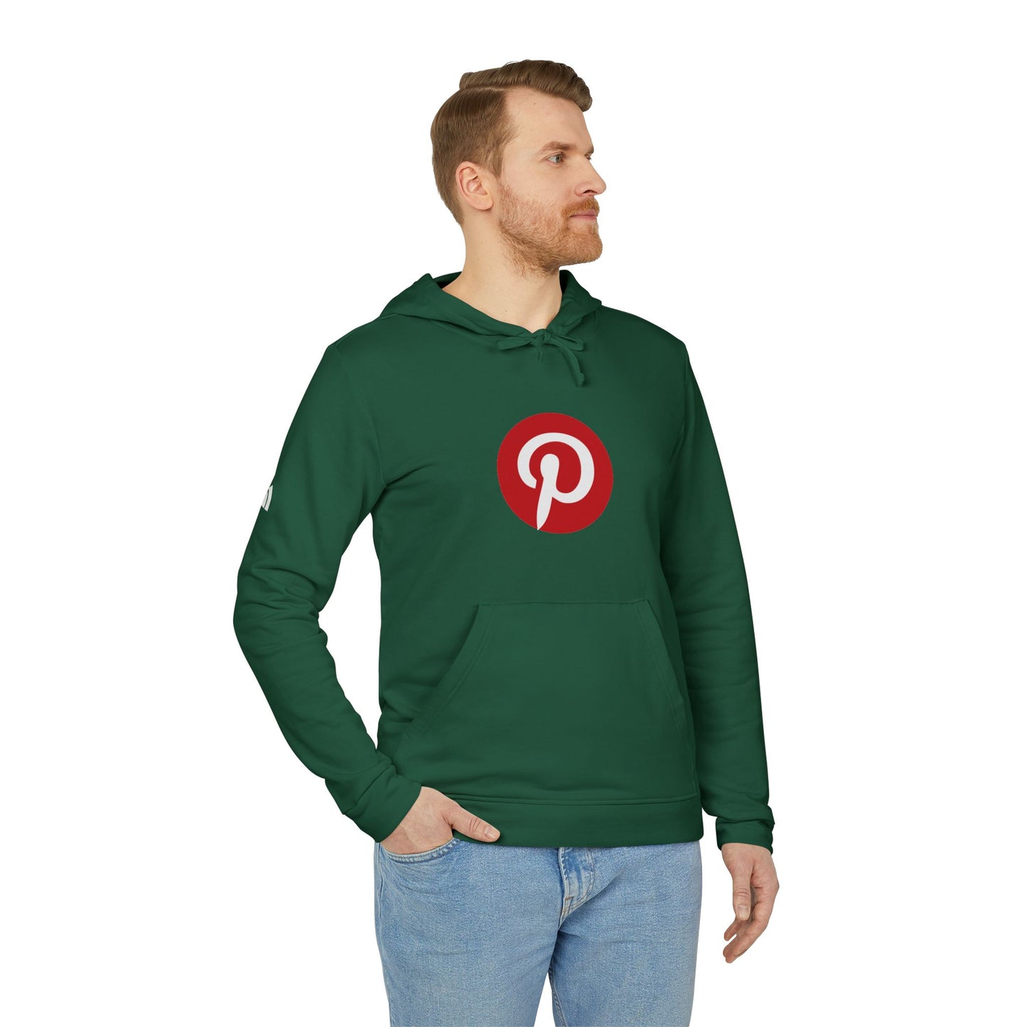 Pinterest Logo Adidas Adult Hoodie