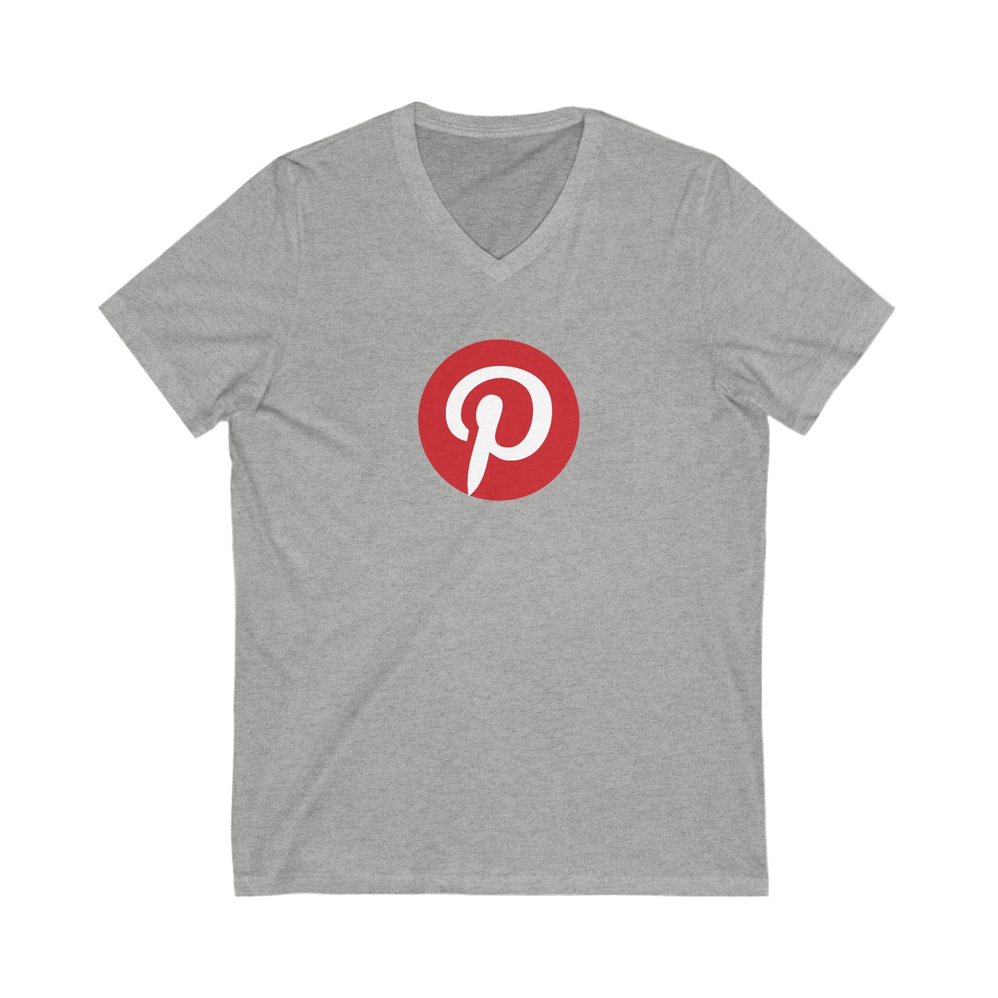 Pinterest Logo Adult V-Neck T-Shirt