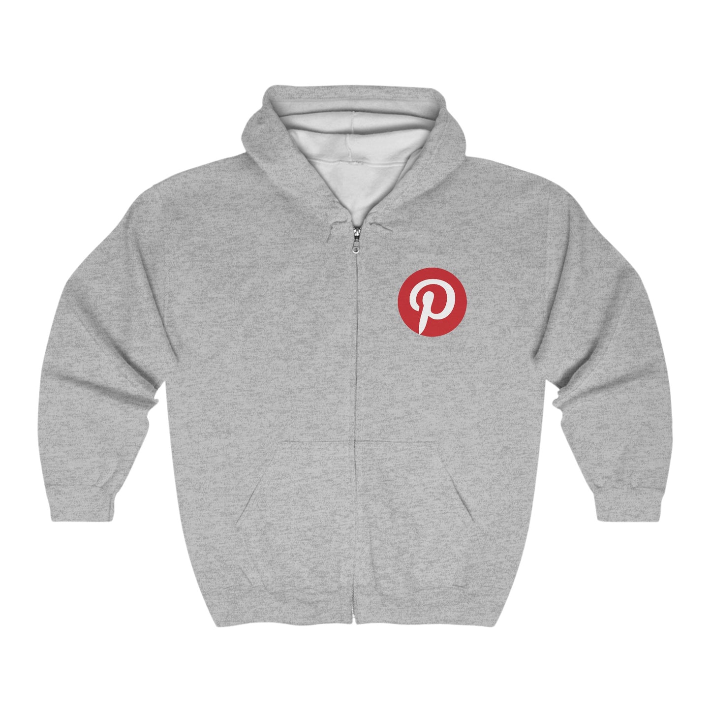 Pinterest Logo Adult Zip-Up Hoodie