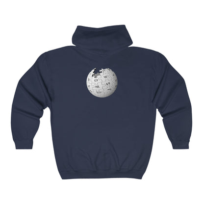 Wikipedia Adult Zip-Up Hoodie