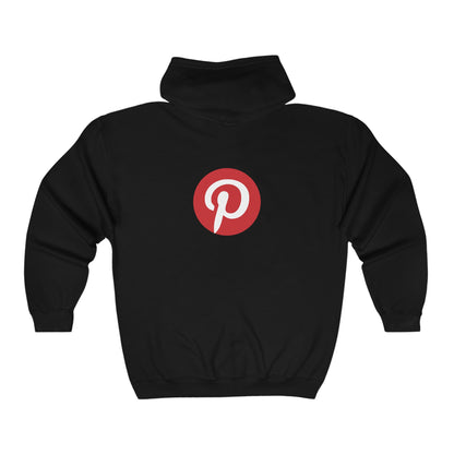 Pinterest Logo Adult Zip-Up Hoodie