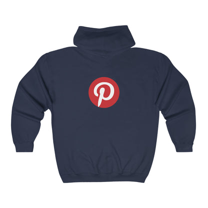 Pinterest Logo Adult Zip-Up Hoodie