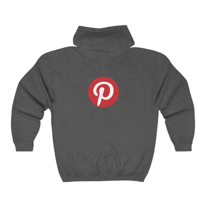 Pinterest Logo Adult Zip-Up Hoodie