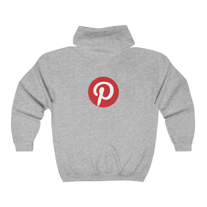 Pinterest Logo Adult Zip-Up Hoodie