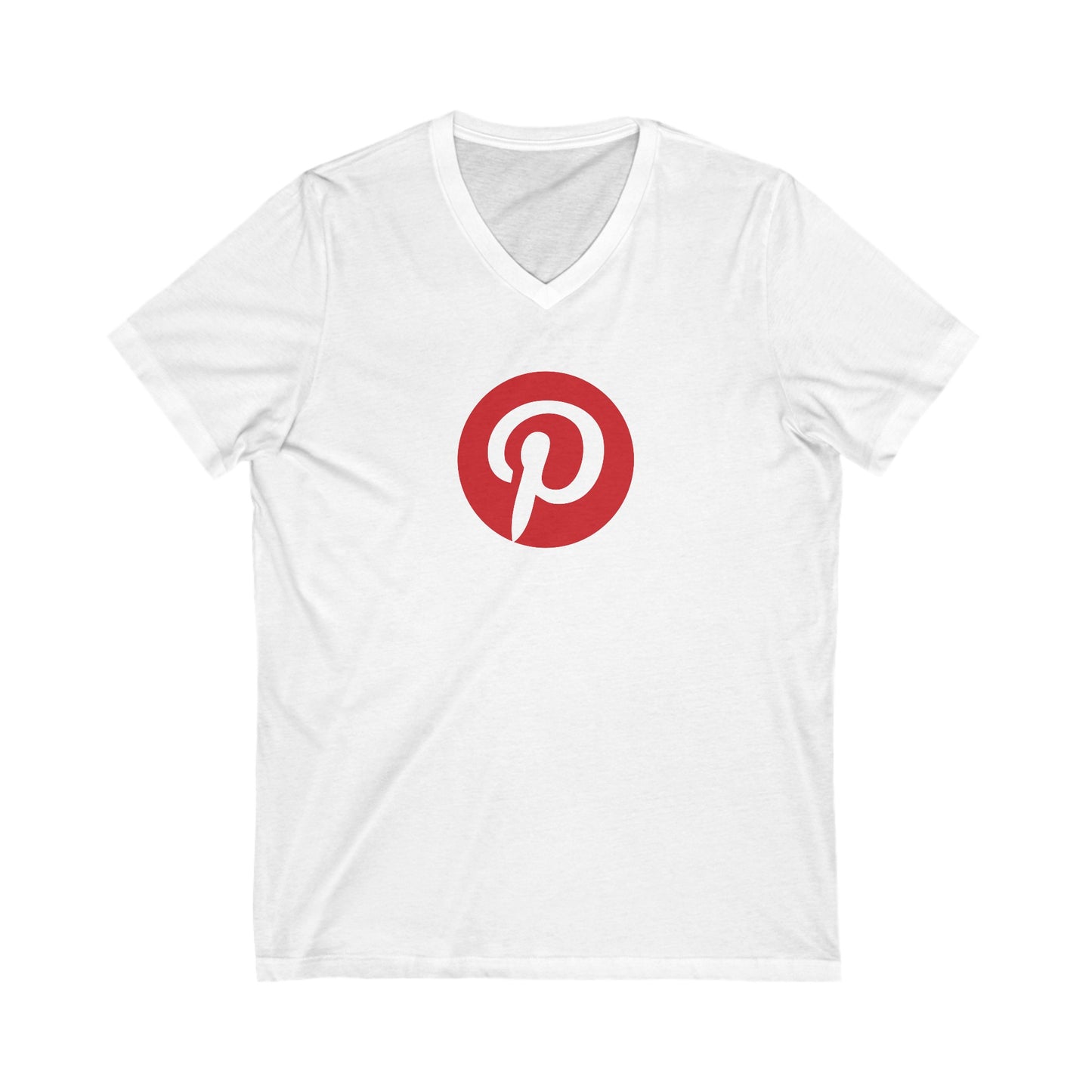 Pinterest Logo Adult V-Neck T-Shirt