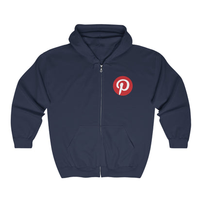 Pinterest Logo Adult Zip-Up Hoodie